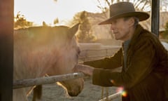 This image released by Warner Bros. Pictures shows Clint Eastwood in a scene from "Cry Macho." (Claire Folger/Warner Bros. Pictures via AP)