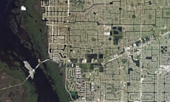 Cape Coral in Florida, founded in 1957, sports the sprawling ranch-style homes and spacious yards indicative of mid-century American suburbia.