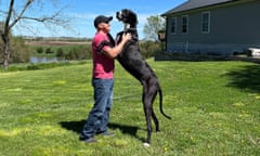 Kevin, a Great Dane who stands at 3ft 2in and comes from West Des Moines, Iowa, achieved the Guinness World Record for the world's tallest dog.