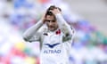 2021 Guinness Six Nations Championship Round 3, Stade de France, Paris, France - 26 Mar 2021<br>Mandatory Credit: Photo by Laszlo Geczo/INPHO/REX/Shutterstock (11833145eg) France vs Scotland. France’s Brice Dulin at the final whistle 2021 Guinness Six Nations Championship Round 3, Stade de France, Paris, France - 26 Mar 2021