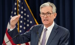 Jerome Powell speaks to reporters