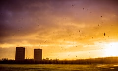 Sunrise at Bellahouston Park in Glasgow.