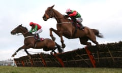 Definitly Red (right) is the form pick for The Grand National, but he doesn’t have much form on the kind of good ground that is likely at Aintree this year.