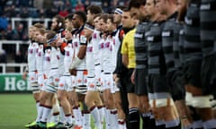 Newcastle and Edinburgh players observe a minute’s silence in memory of Nicolas Chauvin