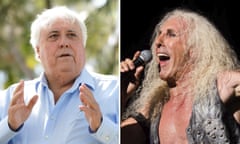 Dee Snider from the band Twisted Sister and Queensland businessman Clive Palmer