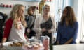 This image released by Focus Features shows Carey Mulligan, left, Emerald Fennell and Laverne Cox on the set of “Promising Young Woman.” (Focus Features via AP)