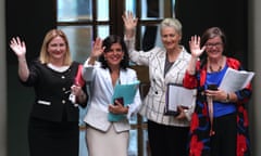 Rebekha Sharkie, Julia Banks,  Kerryn Phelps and Cathy McGowan