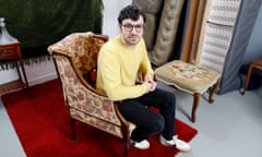 Simon Bird in rehearsals for The Philanthropist.