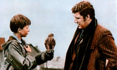 David Bradley, left, as Billy Casper with Coline Welland in the film Kes