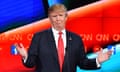 Republican presidential candidate Donald Trump during a presidential debate.