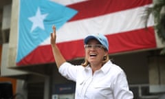 Puerto Rico Faces Extensive Damage After Hurricane Maria<br>SAN JUAN, PUERTO RICO - SEPTEMBER 30: San Juan Mayor Carmen Yulin Cruz speaks to the media as she arrives at the temporary government center setup at the Roberto Clemente stadium in the aftermath of Hurricane Maria on September 30, 2017 in San Juan, Puerto Rico. Puerto Rico experienced widespread damage including most of the electrical, gas and water grid as well as agriculture after Hurricane Maria, a category 4 hurricane, passed through. (Photo by Joe Raedle/Getty Images)