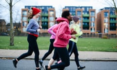 group of women running