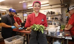 Food Waste Cooking Challenge At The STEP UP TO THE PLATE Summit<br>LONDON, ENGLAND - MAY 13: Chef Thomasina Miers OBE works in her Wahaca kitchen as part of the Food Waste Cooking Challenge at the STEP UP TO THE PLATE summit on May 13, 2019 in London, England. Nine of the UK’s most renowned and exciting chefs today joined forces at a surprise pop-up Street Food Market at the V&amp;A in London – cooking delicious dishes using the ingredients most commonly wasted by the British public. #LoveFoodHateWaste (Photo by Tristan Fewings/Getty Images for Freuds)