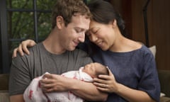 Mark Zuckerberg and Priscilla Chan with baby Max