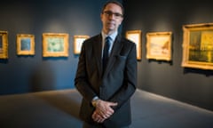 Forensic Art Detective<br>5/2/18, Sotheby's, 1334 York Avenue, Manhattan, New York
Director of Scientific Research at Sotheby's, Jaime Martin, in a gallery at their New York headquarters.
Joshua Bright for The Guardian