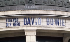 Music pays tribute … Brixton Academy in south London dispenses with the forthcoming attractions.