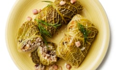 Felciity Cloake’s lachanodolmades, or stuffed cabbage rolls.