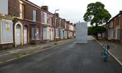 Memorial to an abandoned community … Lara Favaretto’s Momentary Monument: The Stone (2016) in Rhiwlas Street, Toxteth, Liverpool.