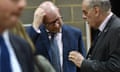 General Election 2017 - Boston and Skegness Count And Declaration<br>BOSTON, ENGLAND - JUNE 09:  UKIP Leader Paul Nuttall (C) reacts as he speaks to a party member following the vote count for the constituency of Boston and Skegness on June 9, 2017 in Boston, England. After a snap election was called the United Kingdom went to the polls yesterday, a closely fought election the results from across the country are being counted and an overall result is expected in the early hours  (Photo by Anthony Devlin/Getty Images)