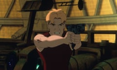 Titan A.E.<br>An animated man points a gun in a scene from the film ‘Titan A.E.’, 2000. (Photo by 20th Century-Fox/Getty Images)