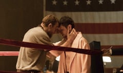 This image released by Paramount Pictures shows Charlie Hunnam, left, and Jack O’Connell in a scene from “Jungleland.” (Claire Folger/Paramount Pictures via AP)