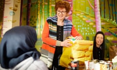 BRADFORD, 18 December 2017 - Volunteers giving food parcels to asylum seekers at the Inn Churches storehouse and cafe in Bradford, West Yorkshire.
Christopher Thomond for The Guardian.