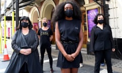 Dawn French, Anna-Jane Casey, Beverley Knight and Nica Burns’ protest.