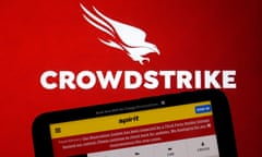 The logo for CrowdStrike and a Spirit Airlines webpage with a Travel Advisory about a third Party Outage impacting their reservation system