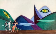 Scenography for the ballet Marionettes Gouache, 1951.