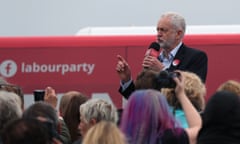 Jeremy Corbyn, seen here at a campaign event in Blyth, north-east England, on 5 June.