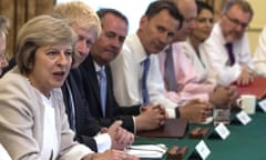 Theresa May, Boris Johnson and cabinet members
