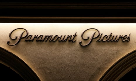 Paramount Pictures logo on building.