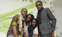 Arthur, Malika, David and Michel at the headquarters of Alternative Côte d’Ivoire, an NGO defending LGBT rights in Abidjan.