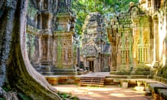 The 12th-century Ta Prohm temple in Cambodia.