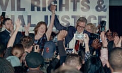 Larry Krasner celebrates with his wife Judge Lisa Millett Rau after being elected Philadelphia district attorney in Philly DA. 