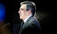 François Fillon campaigning in Paris