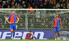 Basel players react to defeat in the Europa Conference League semi-final against Fiorentina last season