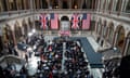 Donald Trump and Theresa May within the Foreign and Commonwealth Office in London. Cutbacks could reduce Britain’s influence internationally.