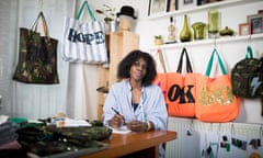 Jasmine King, who runs Kin and Cloth fashion label in north London. Photographed at home in Kings Cross, 21 February 2020