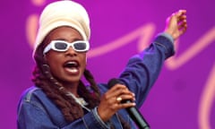 Little Simz on stage at the Reading festival