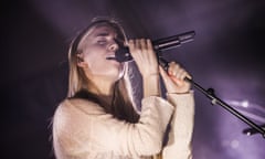 ‘Chilly’: Hannah Reid on stage with London Grammar in Glasgow in April.