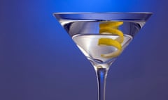 The perfect martini … gin, vermouth, a lemon twist