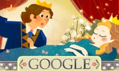 Sleeping beauty Google doodle by Sophie Diao (portion)