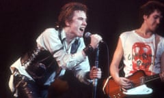 ‘The moment that British society and culture changed for ever’ ... Johnny Rotten, left, and Steve Jones in 1978.