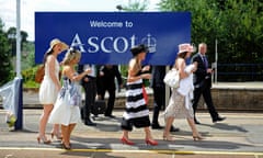 Racegoers arrive at Ascot station on Ladies’ Day in 2015