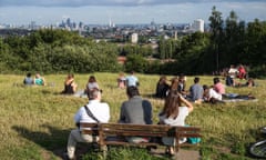 Londoners enjoying a sunny afternoon