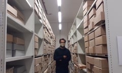 Tasdiq Dewan in one of the GNM Archive stores