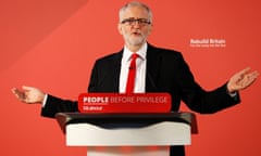 Jeremy Corbyn speaking in Northampton on Thursday