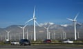 Wind turbines in California