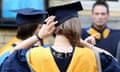 Students in their graduation gowns